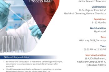 Aragen life sciences Walk-In Drive for Junior Research Associate on 04 May 2024