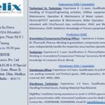 Felix Generics Pvt. Ltd. - Walk-In Drive Engineering / Production / Technician / Warehouse. 06 May 2024 