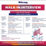 Rusan Pharma - Walk-In Interview for QC / Production / Store & Warehouse at Gujarat 25 to 26 May 2024